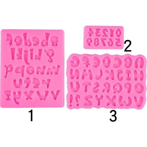 0-9 Numbers Shape Silicone Mold 3D Hand Made Letter of The Alphabet Chocolate Cake Jelly Candy Mold Party Decoration