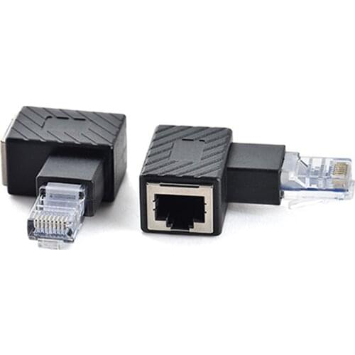 1PCS 90 Degree 270 Degree Up Down Left Right Multi-angle RJ45 Male to Female Lan