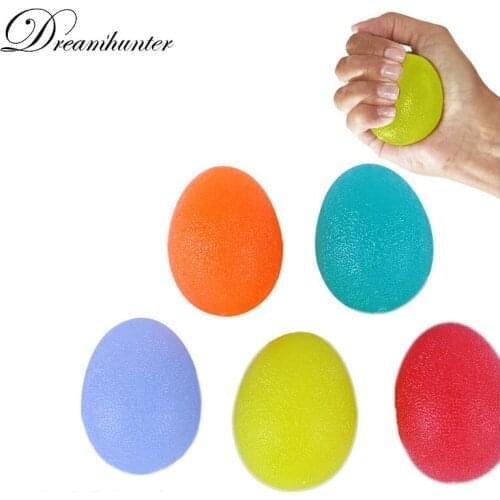 1pc Egg-shaped Silicone grip ball professional practice finger hand Massage Stress Relief Power training handball ball exerciser
