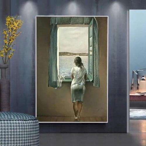 5D Diy Woman at The Window Canvas Diamond Paintings Full Posters and Prints Wall Art Pictures For Living Room DecorationZP-2978