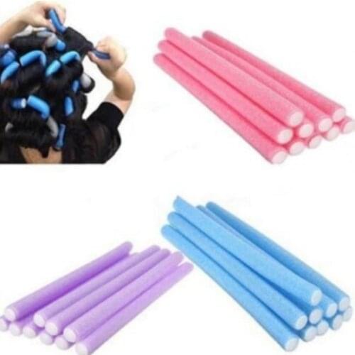 10pcs Magic Hair Curlers Rollers Soft Foam Bendy Hair Rollers DIY Hair Styling Tool Hair curler modeler Spiral Roller Curlers