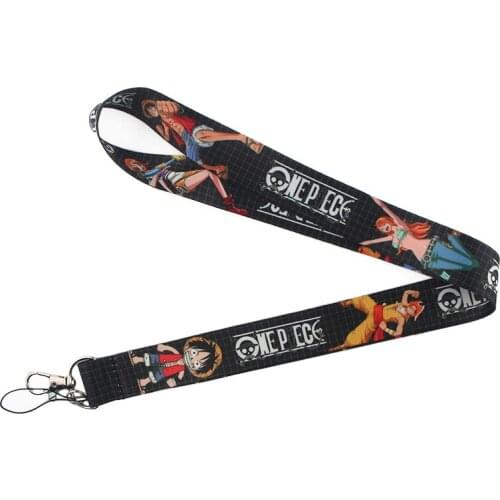 Cartoon character lanyard for key in mobile phone straps necklace card holders webbing ribbons keychain keyring E0715