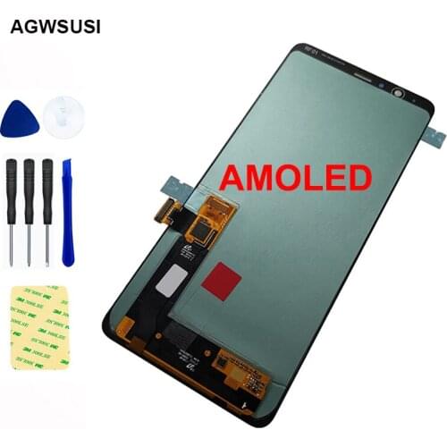 AMOLED For Samsung Galaxy A6 Plus 2018 A605 A605F A605FN LCD Display Touch Screen Digitizer Assembly LCD Replacement
