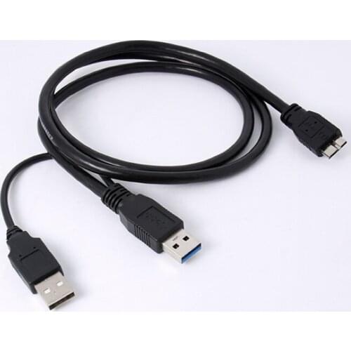 USB 3.0 A Male to Micro USB 3.0 Y Cable + USB Power Cable For Mobile HDD Hard Disk Cable 60cm