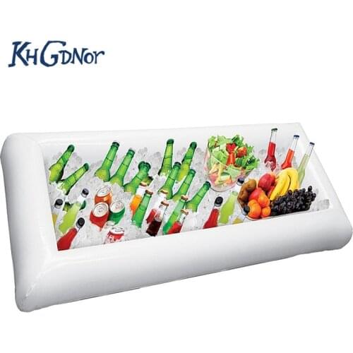 KHGDNOR Inflatable Beer Table Pool Air Mattress Ice Bucket Serving/salad Bar Tray For Beach Party Food Drink Holder