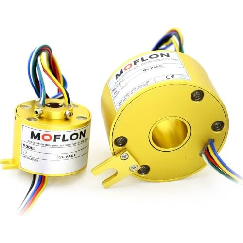 MOFLON slipring through bore slip ring hole size 20mm OD42mm 8X5A electric slip ring