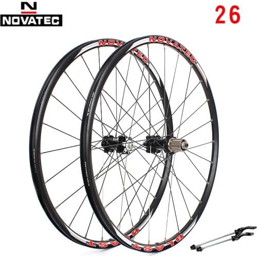 Novatec mountain bike off road MTB carbon bike wheels 26 inches Disc Brake 4 Bearings 7-11speed QR SAPIM Spokes Bicycle Wheel