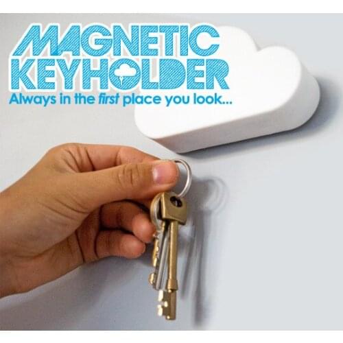 Creative Fridge Sticker Keychain Hunging Coud Villain Magnets Key Holder Home Decoration Magnetic Hanger Retro Absorption Iron
