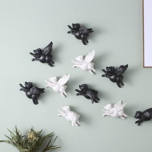 Creative Ceramic Piglet Hanging Decoration Wall Living Room Room Background Wall Personality Cute Flying Pig Wall Hanging Soft