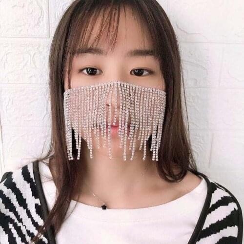 Fashion classic women Rhinestone mask jewelry Halloween party accessories Prom nightclub accessories sexy veil jewelry gift