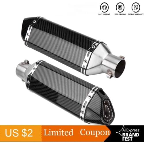 Motorcycle Carbon Fiber Acrapovic Exhaust Pipe Muffler ZX6R Z900 CBR1000 GSXR1000 Nmax CB400 ER6N GY6 ATV Dirt bike Scooter