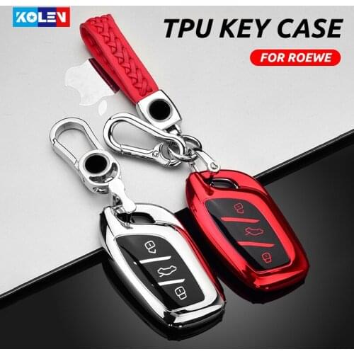 Soft TPU Car Remote Key Case Full Cover Holder For Roewe RX5 i6 ERX5 i5 RX8 RX3 For MG6 MG ZS EV EZS HS EHS Car Smart Key Shell
