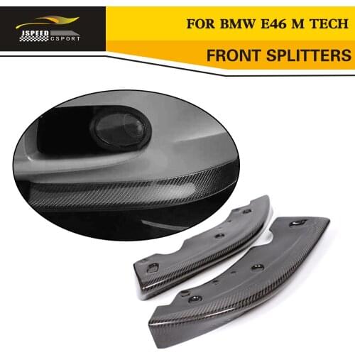 M-TECH Carbon Fiber Car Side Aprons Auto Splitters Flap Cupwings For BMW E46 M Sport Bumper 2000-2004