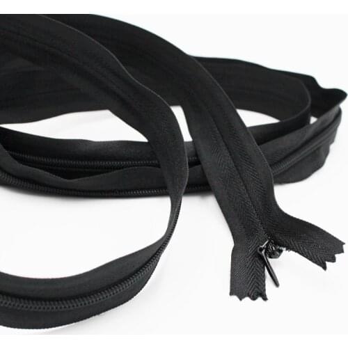 2pcs/lot 2M nylon Invisible Zipper #3 Long Tape Water Drop slider for Sewing bedding bag Accessories quilt Zippers