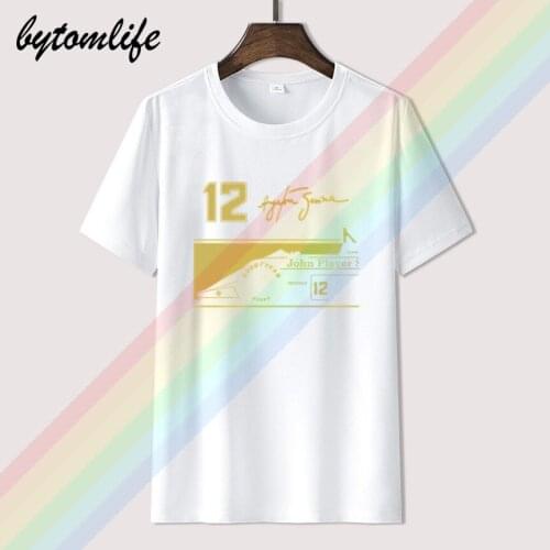 2019 New Fashion Casual Men T Shirt Novelty O-Neck Tops Ayrton Senna Jps Tribute T-Shirt 12 Signature Bulk T Shirts