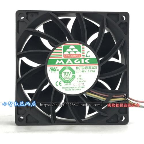 9225 48V 0.25A 4-wire pressurized fan chassis cooling MGT9248UB-W25
