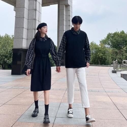 Couples wear autumn high - level sense of new you dress my clothes niche design couples clothes couples clothing