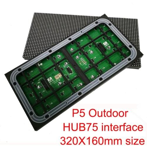 P5 LED Display Unit Board Outdoor HD RGB LED Panel 320X160mm Size 64 * 32 Pixels Shenzhen Manufacturer Ali Express Free Shipping