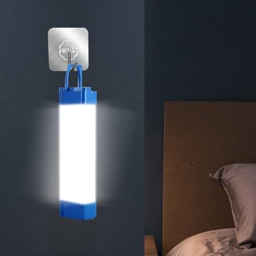 BORUiT USB Rechargeable LED Camping Lamp 300LM Waterproof Emergency Portable Lantern Work Light with Magnetic for Camping