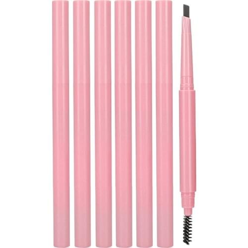 Pink Thick Tube Double-headed Eyebrow Pencil Lasting Makeup Private Label Eyebrow Pen Waterproof Bulk