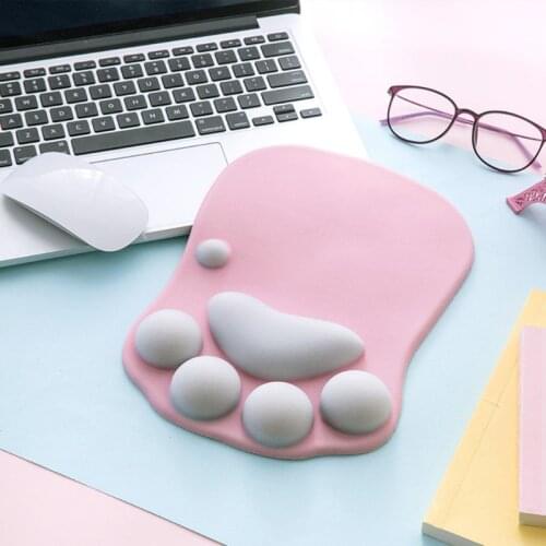 B2EF Cute Cat Paw Mouse Pad Nonslip Silicone Mice Mat PC Computer Wrist Rest Support