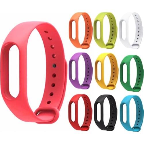 Pure color Silicone Replace Watch Strap Wristband for Xiaomi Mi Band 2 Smart watch accessories Bracelet Watch Band for Mi Band2