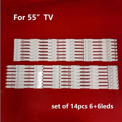 LED Backlight strip 12 lamp For Ph ilips 55"TV LB55037 55PUK6400/12 55PUH6400/88 55PUX640 TPT550J1-QVN03.U LB55052 LB55043 E556