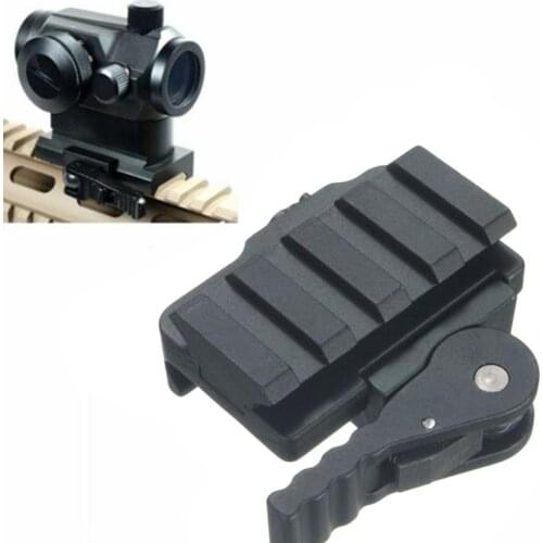Tactical 1/2" 20mm Weaver Picatinny Rail Adaptor 4 Slot QD Quick Detach Lever Lock Mount Rifle Red Dot Sight Scope Accessories