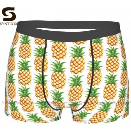 Pineapple Underwear Youth Print Plain Trunk Pouch Hot Polyester Boxer Brief