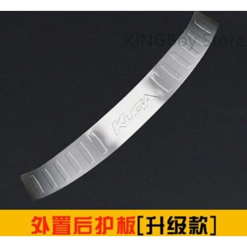 Stainless steel external Rear Bumper Protector Sill Trunk Tread Plate Trim For Ford Kuga 5 doors 2013-2016