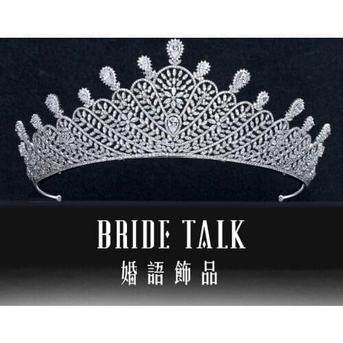 High-grade zircon studded crown Royal queen party wedding dress crown tiara bridal hair accessories wedding jewelry