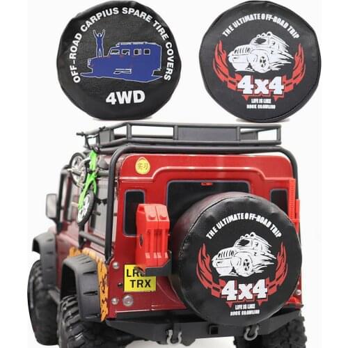 RC Car Parts PU Leather Spare Tire Wheel Dust Cover Decoration 1/10 Crawler TRX4 Axial KM2 CX10 Wraith RC4WD D90 Tamiya