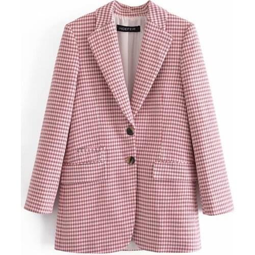 ZA2021 New Women 2 piece set Pink Checked Blazer & Shorts Skort Fashion Elegant Chic Lady Woman suits Two-piece Set Outfits