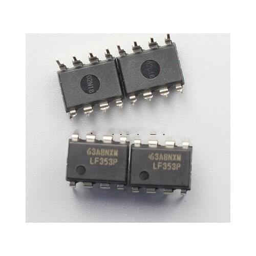 10PCS LF353P DIP8 LF353N DIP-8 TI JFET-INPUT DUAL OPERATIONAL AMPLIFIER LF353 DIP