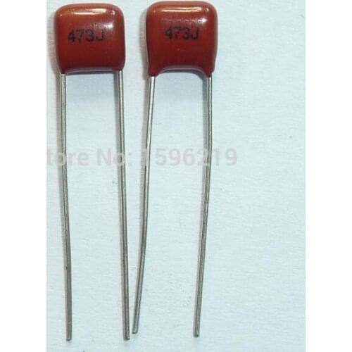 100pcs CBB capacitor 473 100V 473J 0.047uF 47nF P5 CL21 Metallized Polypropylene Film Capacitor