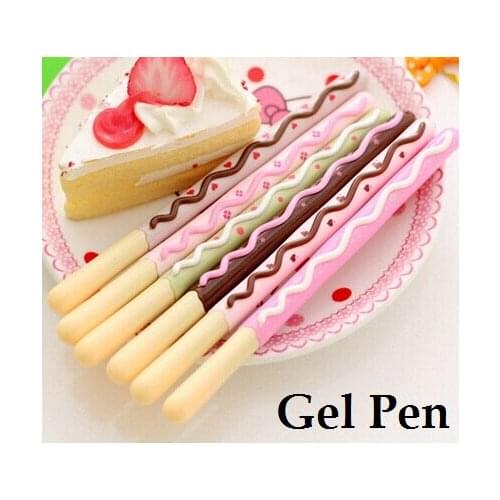 1pcs Sweet Biscuit Stick Gel Pen 0.38mm Black Fashion Style pen zakka Stationery office material Signing pen School supplies