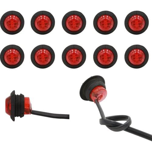 3LED3/4 Inch Truck Trailer Side Light Signal Light Center Grid Display Width Light Bus Truck Side Light