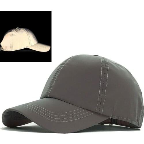 Parent-child Outdoor sports reflective luminous Running women cap soft fabric duck tongue tide club fishing men baseball cap