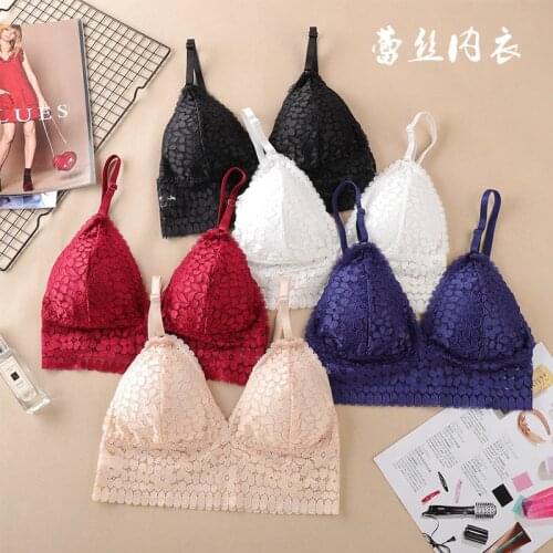 3D Sexy lace girl Lingerie girls Seamless Sport Bra Backless Strapless Top Bra Push Up Bralette Brassiere Women Underwear sling