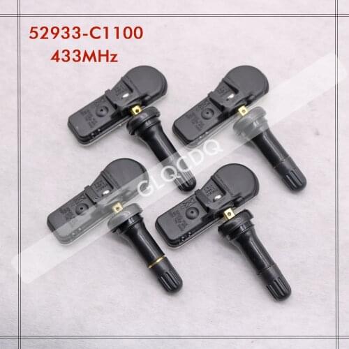 4PCS CAR TIRE PRESSURE MONITOR SENSOR TPMS 52933C1100 52933-C1100 FOR HYUNDAI CRETA IX25 TUCSON I40 IX35 SONATA 2014-2018 TUCSO