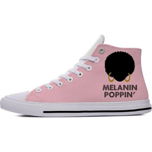 Black Girl Magic Melanin Poppin Cute Funny Casual Cloth Shoes High Top Lightweight Breathable 3D Print Female Women Sneakers