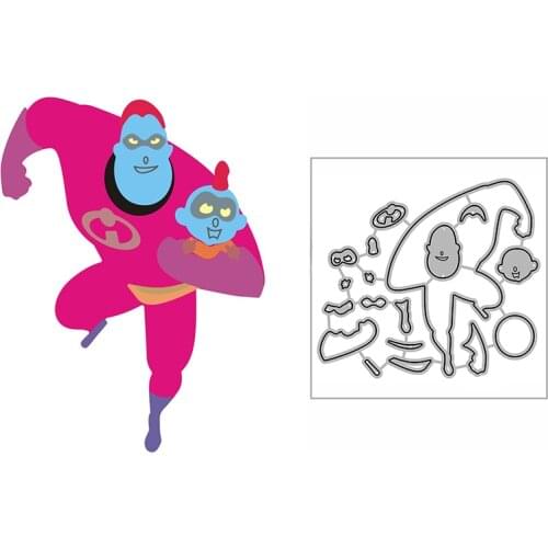 New Man and Little Boy Craft Embossing Mold 2021 Metal Cutting Dies for DIY Decorative Scrapbooking Album Card Making No Stamps