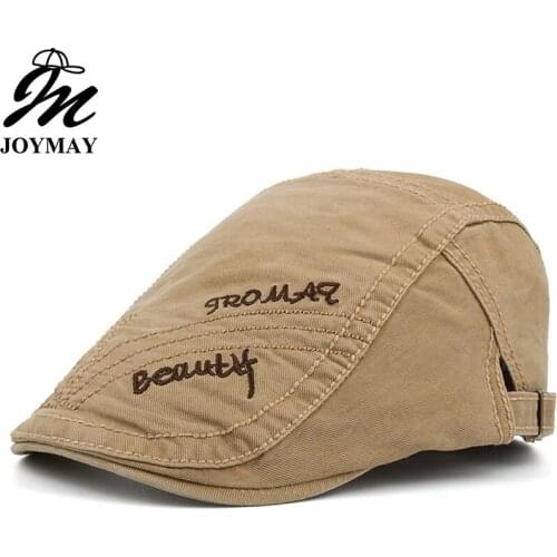JOYMAY New Spring Summer Cotton Berets Caps For Men Casual Peaked Caps letter embroidery Berets Hats Y019