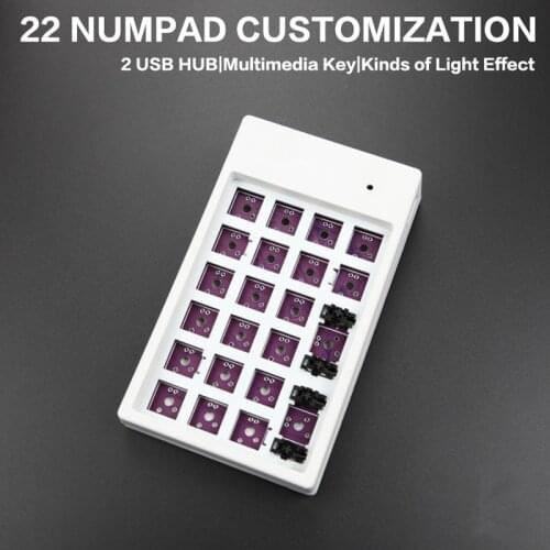 CuDigital keypad pad customization kit DIY mechanical keyboard 22 keys various lights USB hub multimedia key