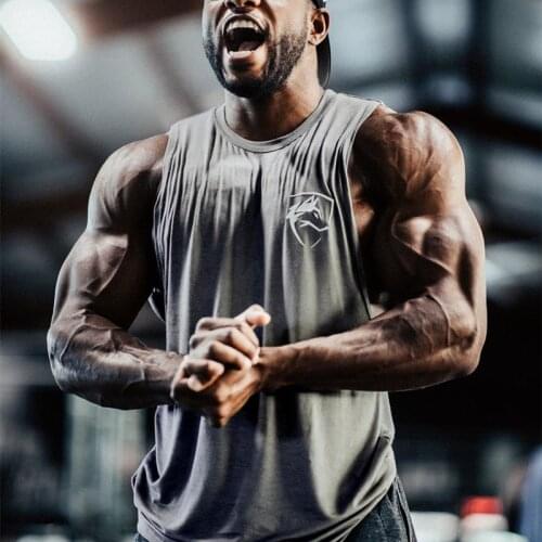 Men Tank Tops Gym Clothing Men Crop Top Vest Men Bodybuilding Muscle Shirt Singlet Men