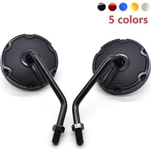 For Honda VTR1000F CBR125R CBR300R CB300F CBR/CB 300 10mm Round Motorcycle Rear View Mirrors Retro Cafe Racer Side Mirror