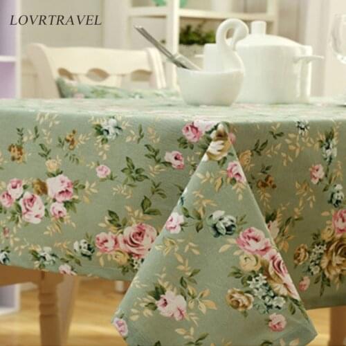 LOVRTRAVEL print Table Cloth Wedding Party Table Cover Nordic Tea Coffee Table cloths Home Kitchen Decor Cotton Linen Tablecloth