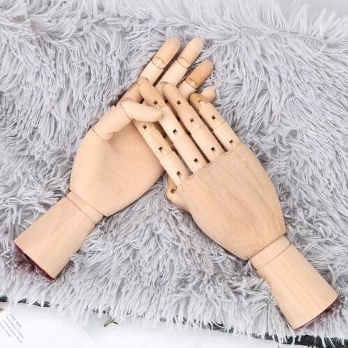 10 Inches Tall Sketch Mannequin Model Doll Human Artist Models Home Decor Flexible Jointed Movable Limbs Wooden Hand Model