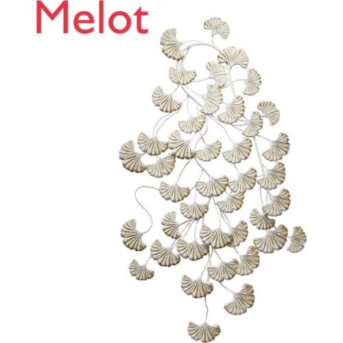 New Chinese Style Metal Wall Decoration Iron Pendant Living Room Entrance Wall Decorations Ginkgo Leaf Wall Hanging