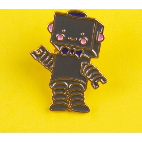 Cartoon Cute Robot Badges for Backpack Enamel Pins Collar Badge Clothes Lapel Pin Badges for Clothes Brooches Jewelry Gift Decor